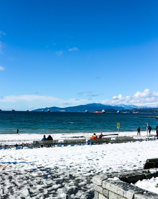 SnowBeach Snow at the beach... Weird but beautiful!